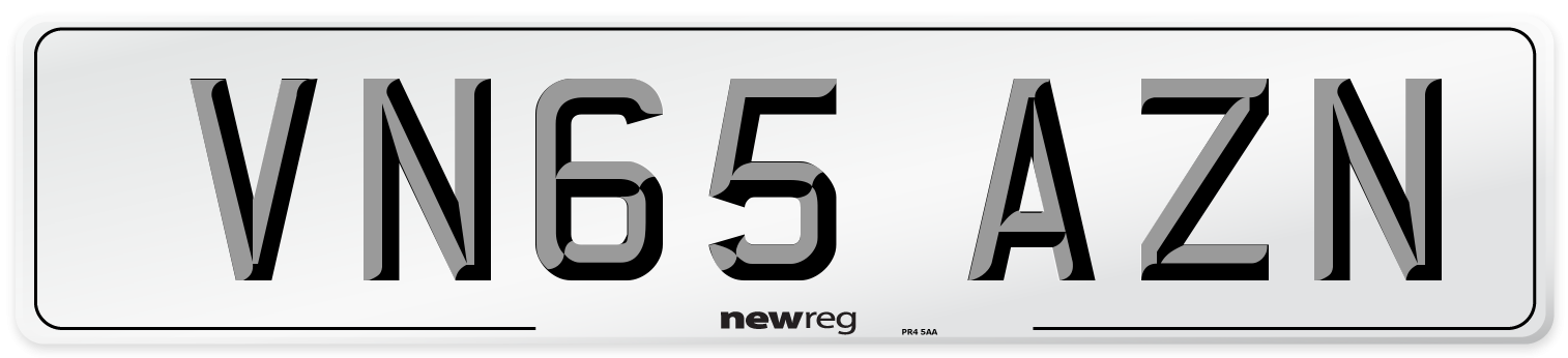 VN65 AZN Number Plate from New Reg